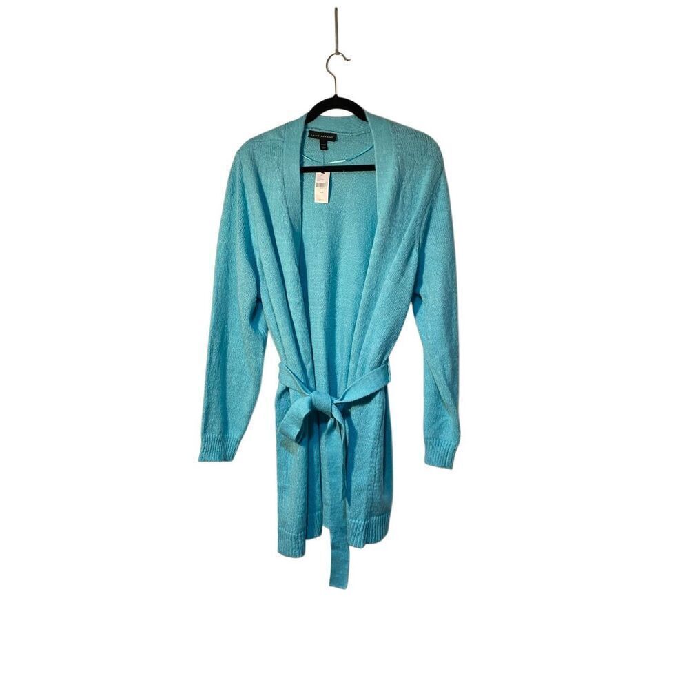 NWT Lane Bryant classic long sleeve blue open front cardigan, size 18/20